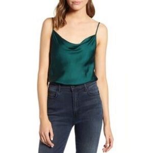 7 for all mankind Green Satin Cami Top